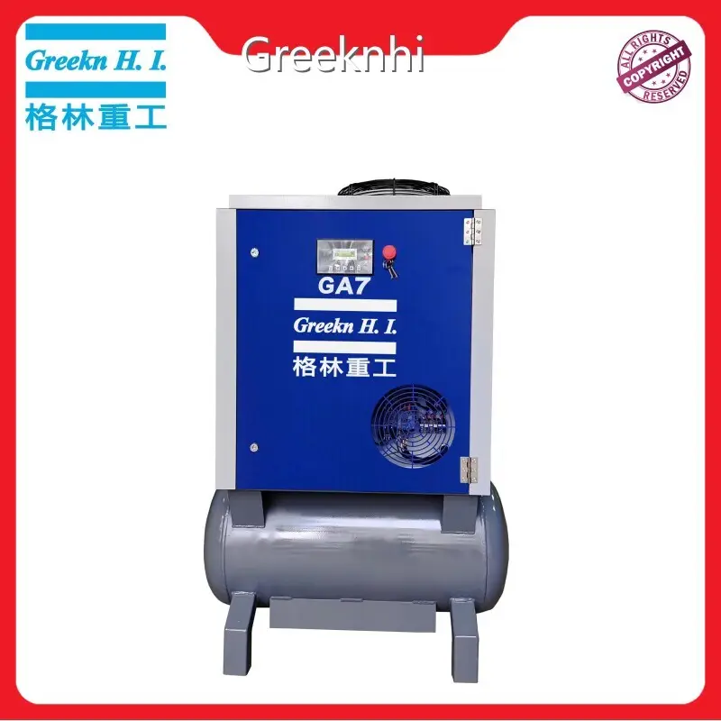 Tank Mounted Compressor GA7 7.5kW 10HP Oil Injected Industrial Air Compressor 1