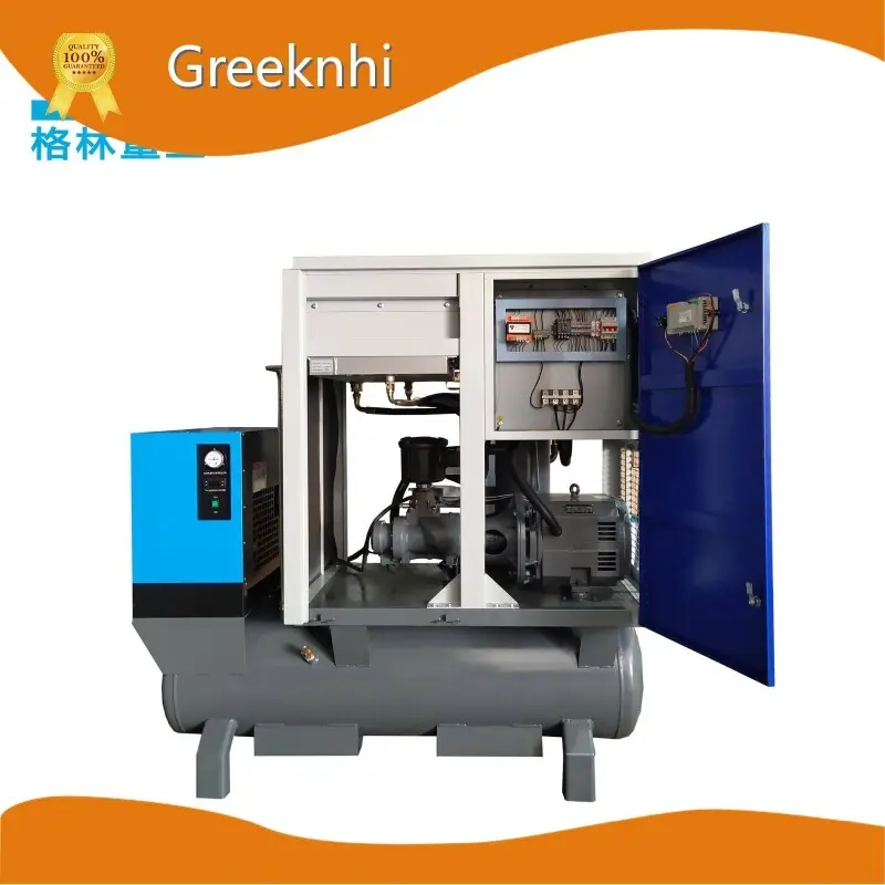 Greeknhi Air Compressor GM15T 15kW 16bar Integrated Industrial Screw Air Compressor For Laser Cutting Machine 1