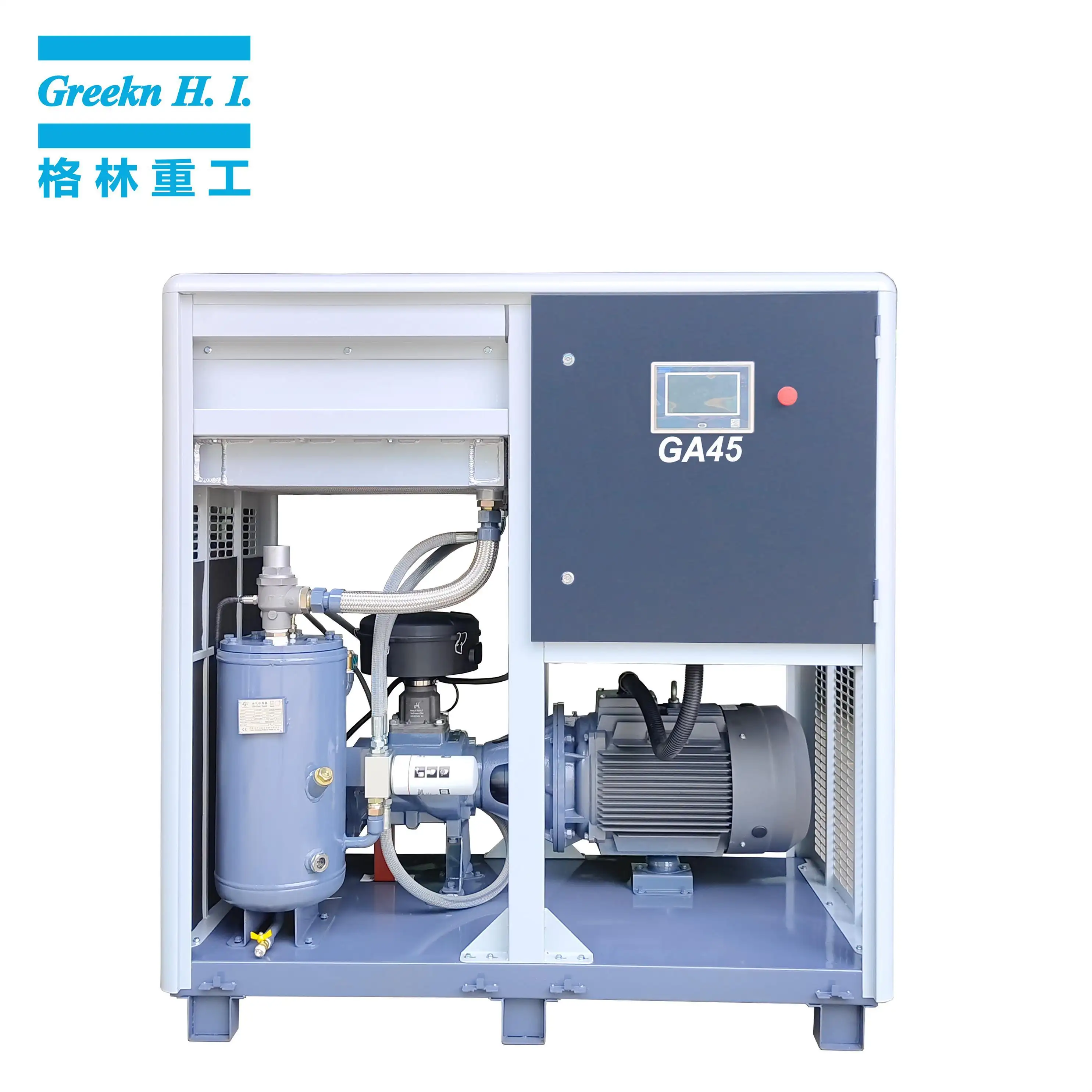 Greeknhi Compressor 8.24/7.4/6.2m3/min 45kW 60HP Fixed Speed Rotary Screw Air Compressor Wholesale 3