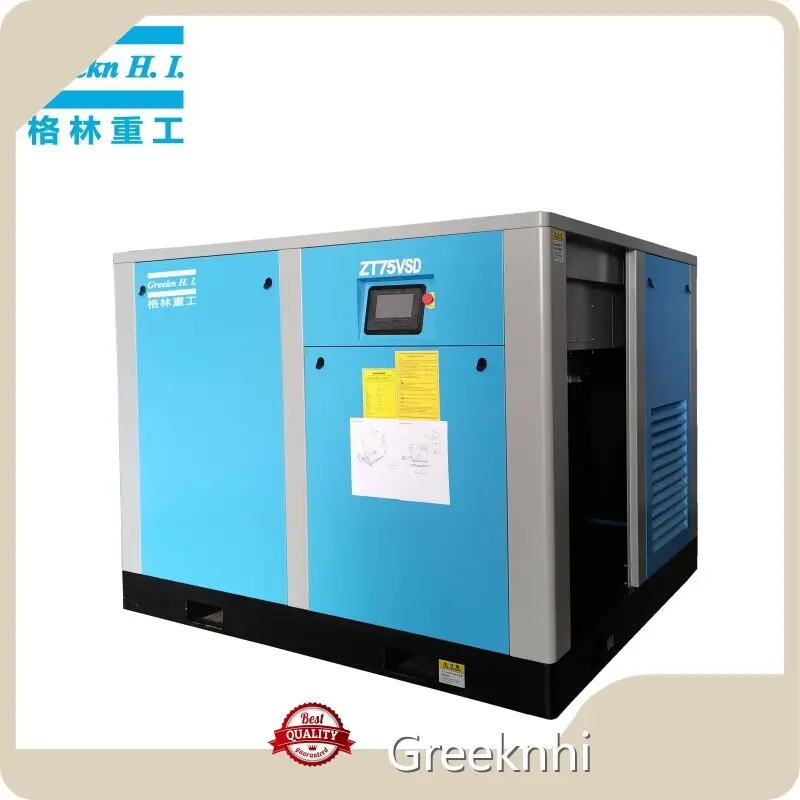 Greekn H.I. Oil Free Air Compressor ZT75VSD Oil Free Rotary Screw Air Compressor 75KW Variable Speed Air Compressor 1