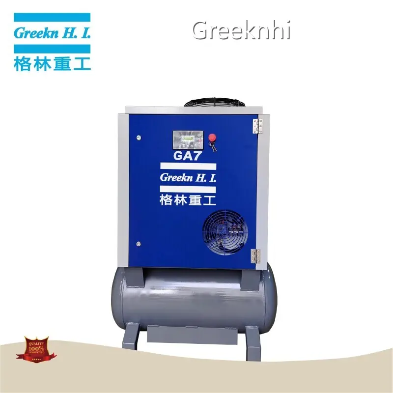Greekn HI Air Screw Compressor With Tank Mounted 7.5kW Fixed Speed Air Screw Compressor 1