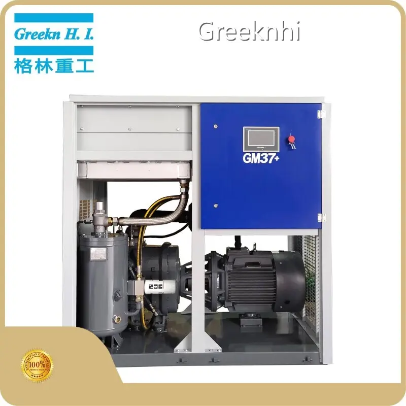 Oil Lubricated Rotary Screw Air Compressor Greekn HI Oil Injected Rotary Screw Air Compressor Wholesale - Greeknhi Screw Air Compressor 1