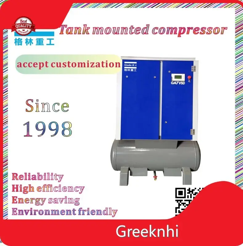 Industrial Screw Air Compressor GA7VSD Variable Speed Tank Mounted Screw Air Compressor 1