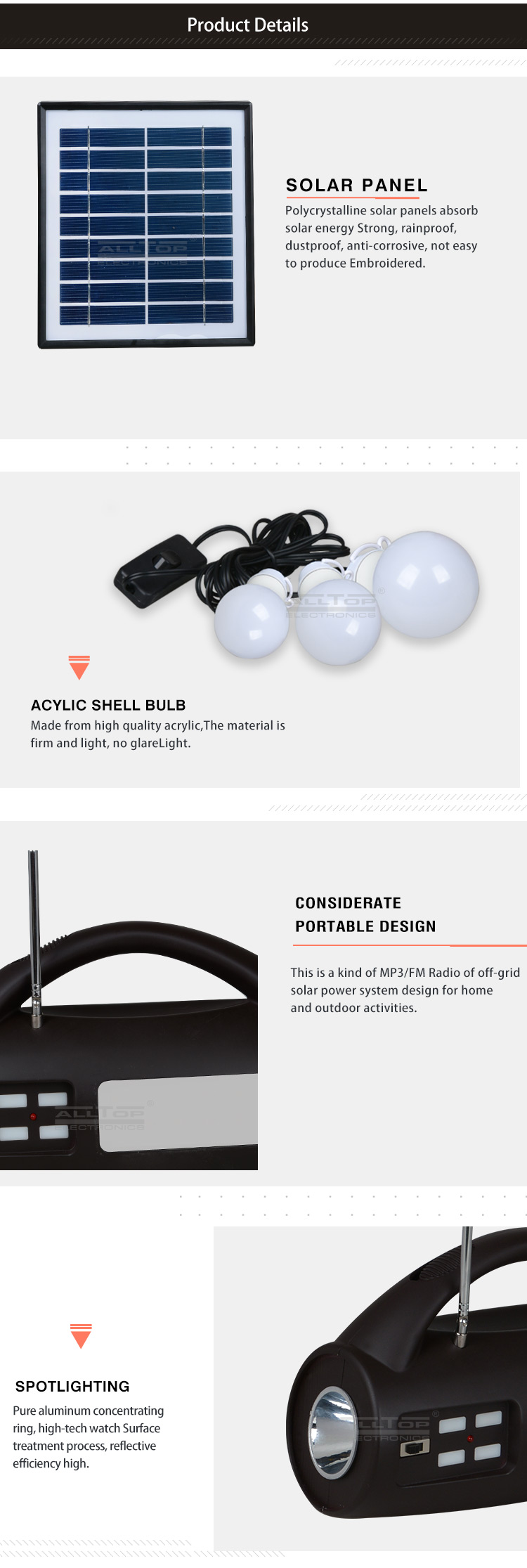 panel solar led lighting system on-sale for camping 7