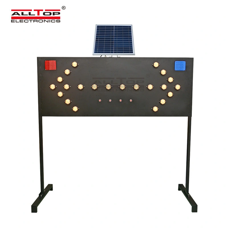 ALLTOP Solar Road Safety Signs Board Traffic Guide LED Light 1