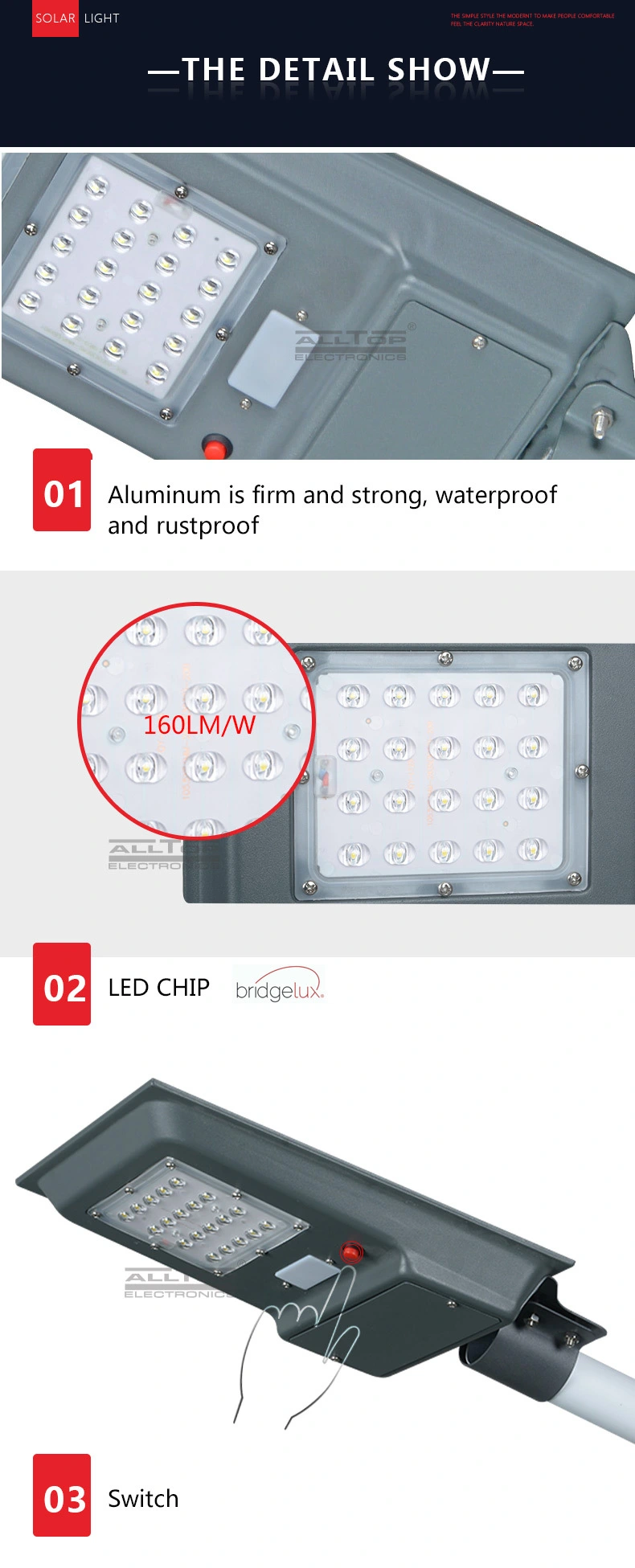 adjustable all in one street light directly sale for highway 9