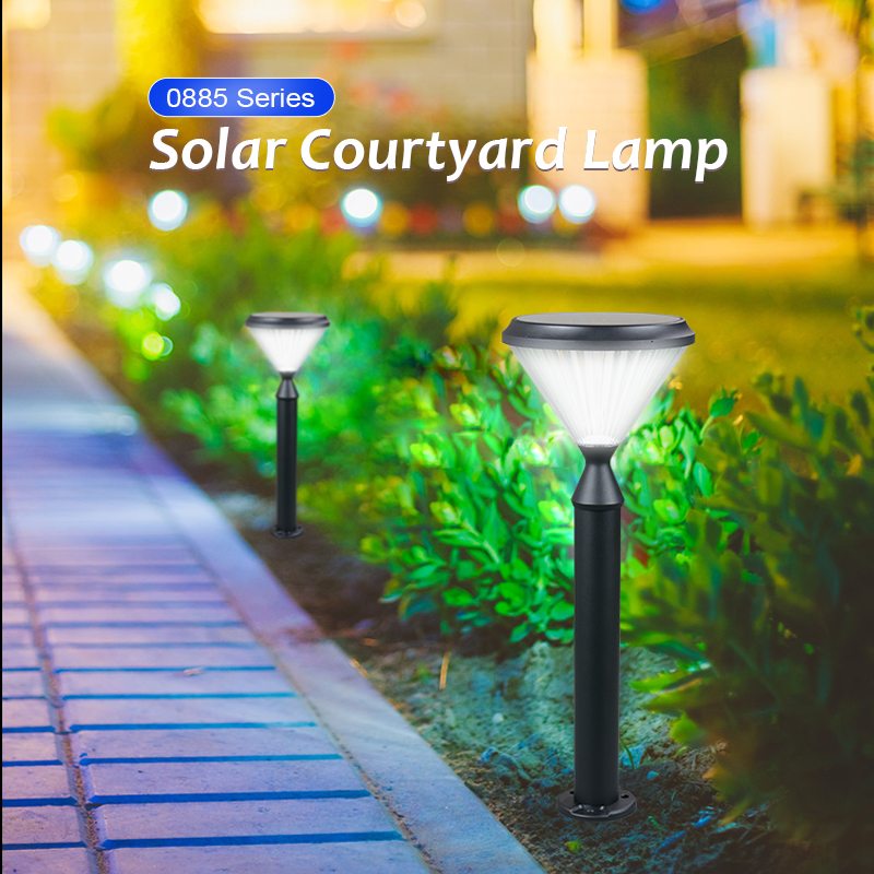 High quality fancy main solar gate post pillar light 6