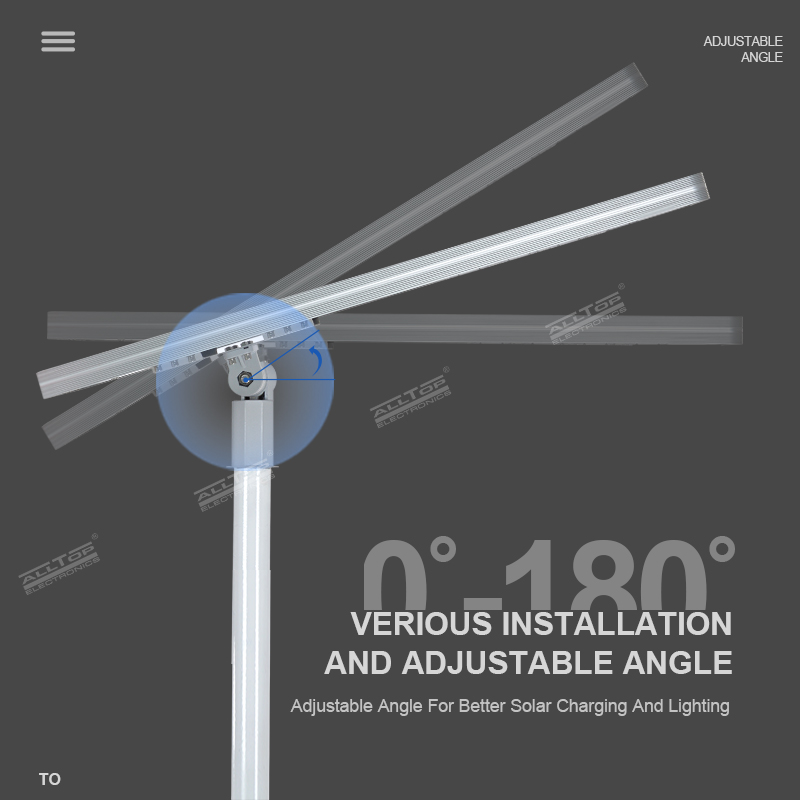 ALLTOP 50W 100W 150W 200W IP65 outdoor integrated motion sensor all in one solar led street light1 6