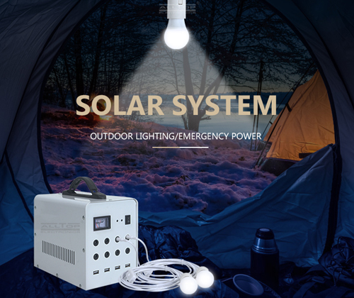 portable solar panel home lighting system series for battery backup 5