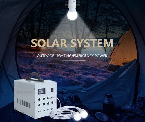 portable solar panel home lighting system series for battery backup 5