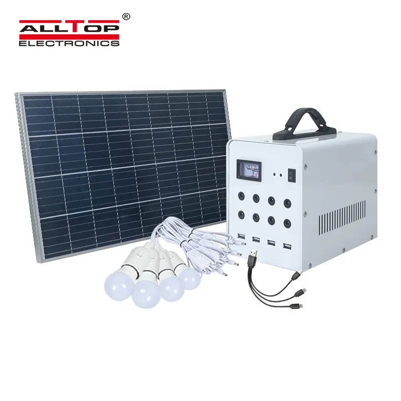 portable solar panel home lighting system series for battery backup 3