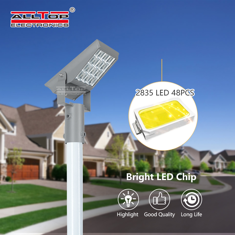 ALLTOP High lumen bridgelux smd outdoor waterproof ip65 8w 12w solar led flood light 4