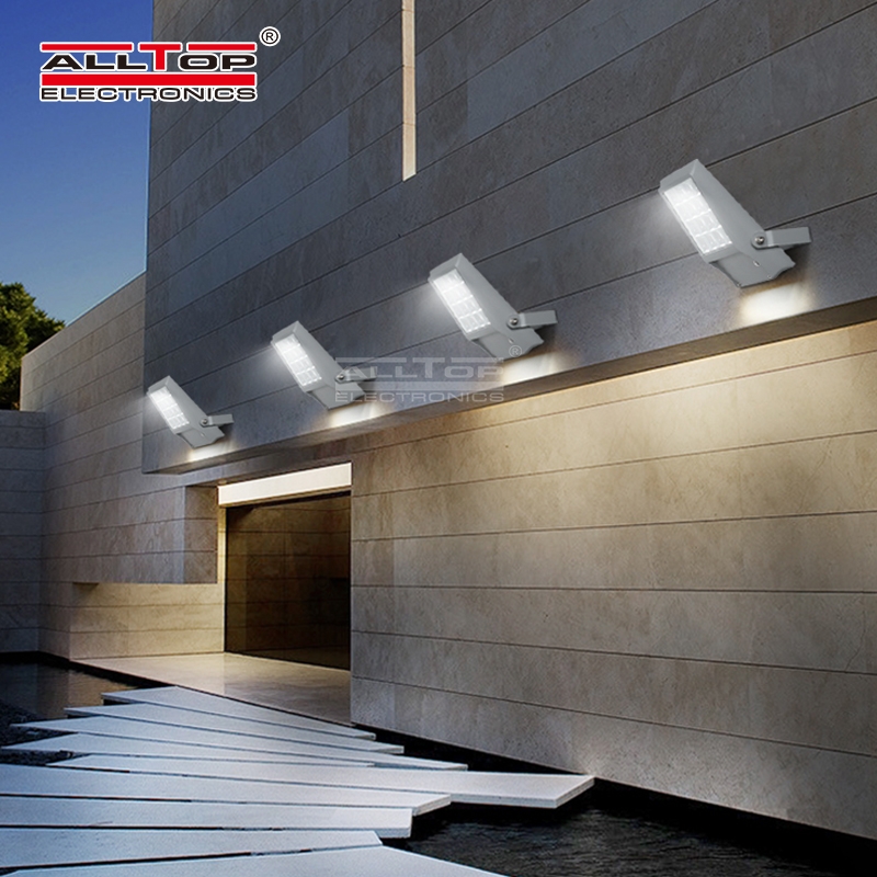 ALLTOP High lumen bridgelux smd outdoor waterproof ip65 8w 12w solar led flood light 6