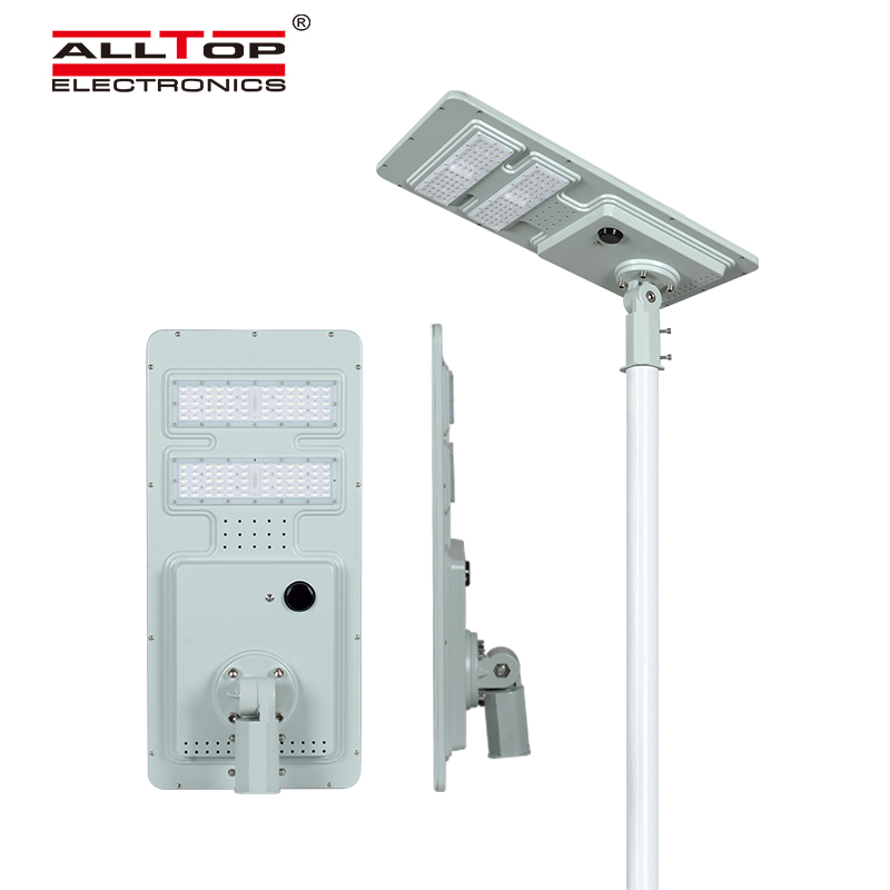 ALLTOP High quality outdoor lighting microwave induction ip65 smd 40w 60w 120w 180w integrated all in one led solar street light 2