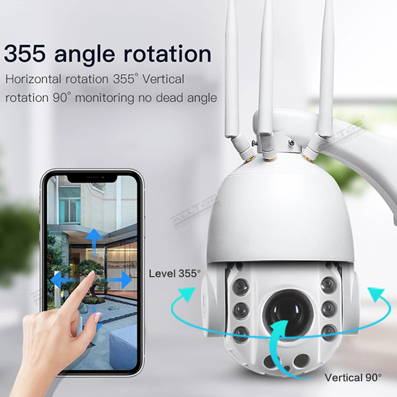 ALLTOP Wireless remote control outdoor solar power supply led street light lamp with cctv ip camera 4