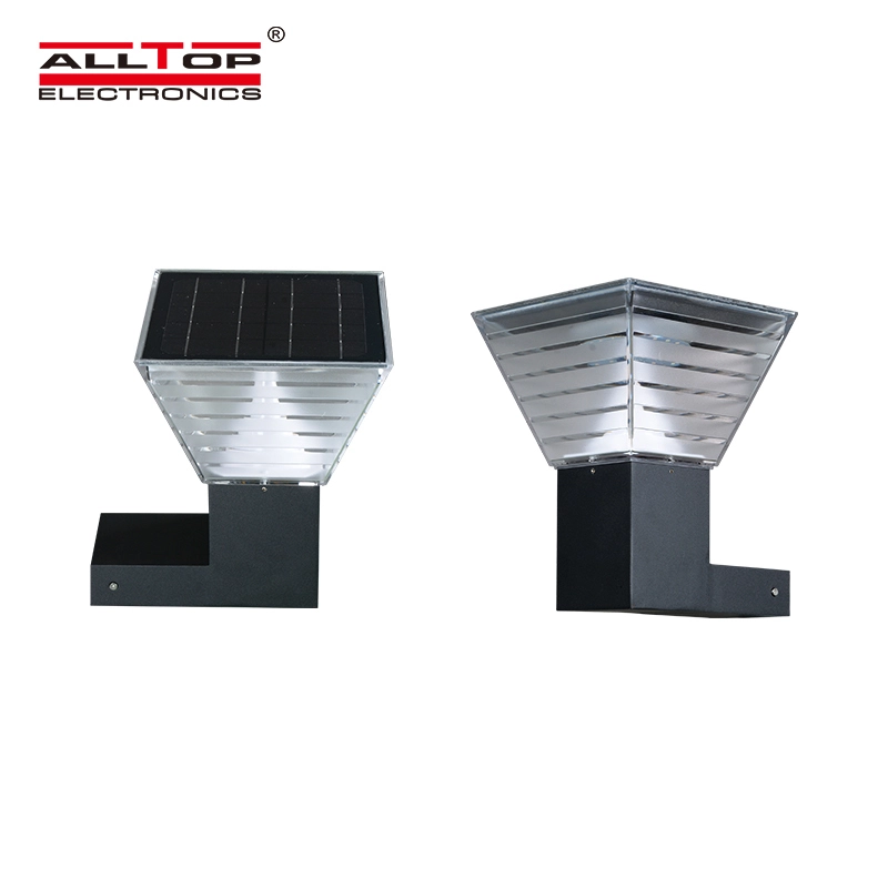 ALLTOP 3 years warranty round head 5w ip65 led post top solar garden light 1