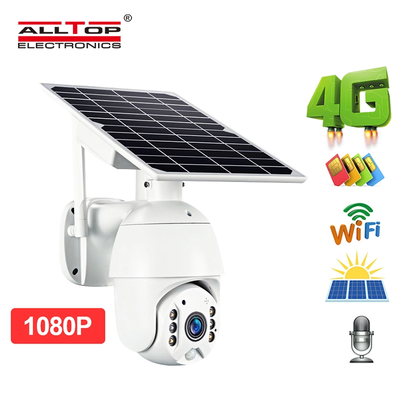 ALLTOP High quality CCTV cam video surveillance 4g wifi outdoor solar camera 1