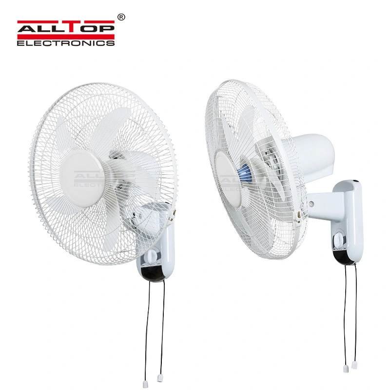 ALLTOP High Quality Five-leaf Bionic Fan Blade Three-wind Speed 16 Inch Solar Wall Mounted Fan 1