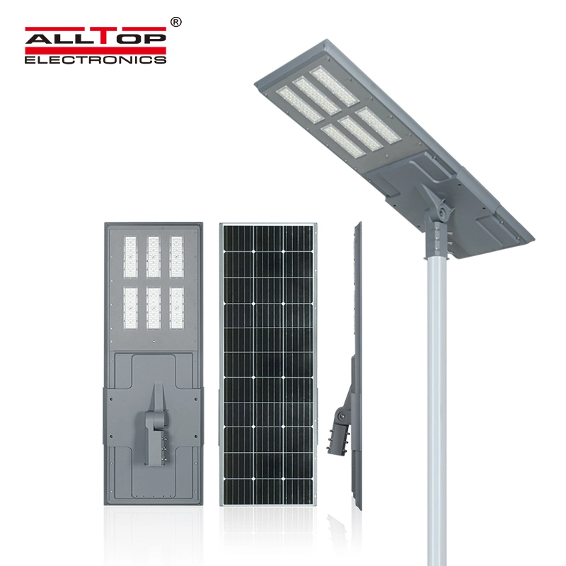 ALLTOP High quality aluminum case outdoor lighting ip65 smd 200w integrated all in one led solar street light price 1