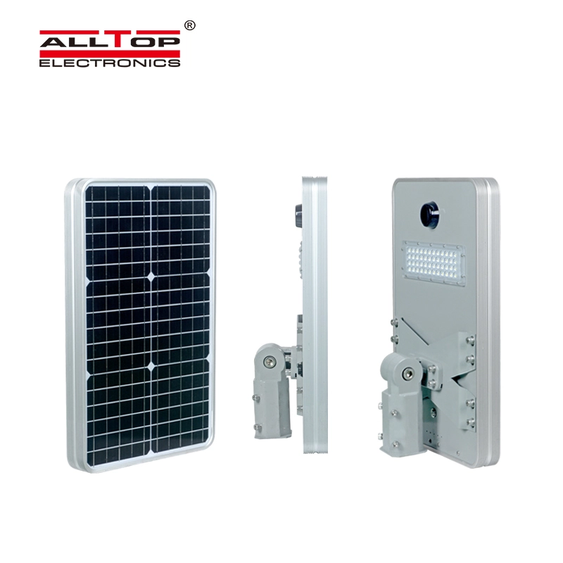 ALLTOP Super bright aluminum outdoor lighting ip65 smd 50w 100w 150w 200w integrated all in one led solar street light 1