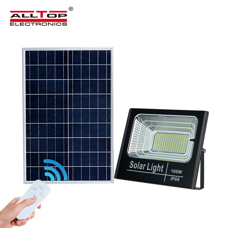 ALLTOP Hot selling High power ip65 waterproof outdoor lighting industrial 25w 40w 60w 100w led solar flood light 1
