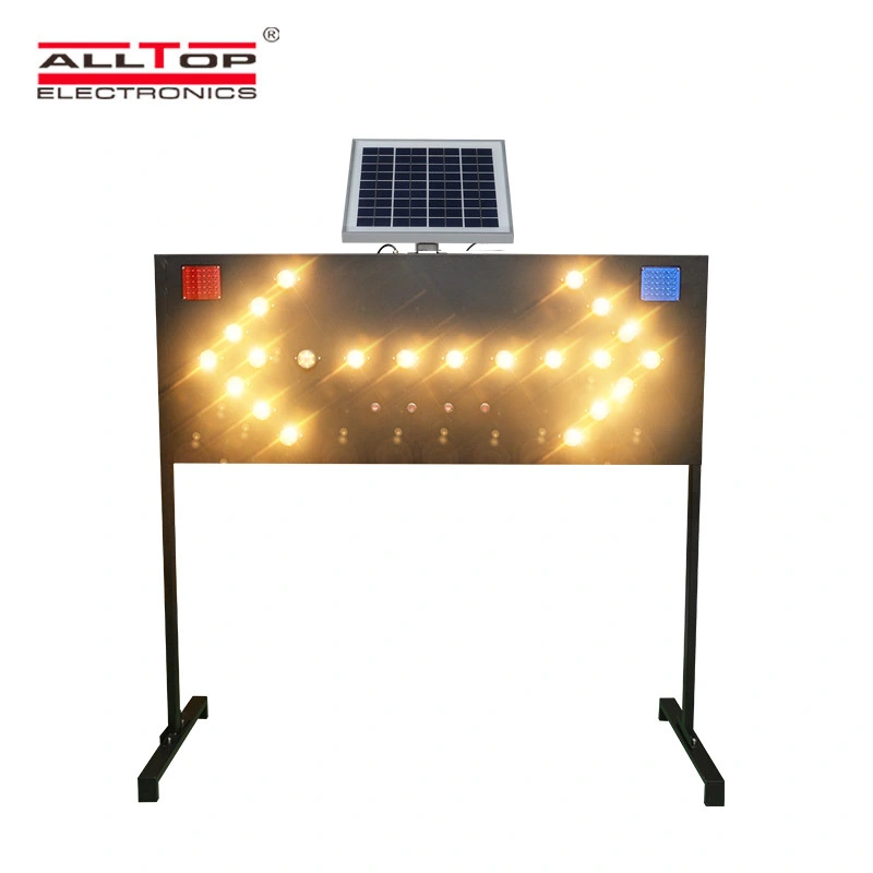 ALLTOP High Quality Solar Double Sides Flashing Signal Light Warning Strobe Lights Traffic Light 1
