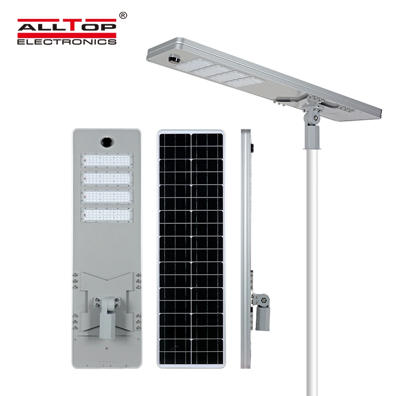 ALLTOP High quality outdoor ip65 waterproof road lighting smd 50w 100w 150w 200w integrated all in one led solar street light 1