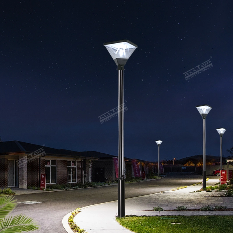 ALLTOP Hot sale outdoor lighting ip65 smd 20w led solar garden post top light 1