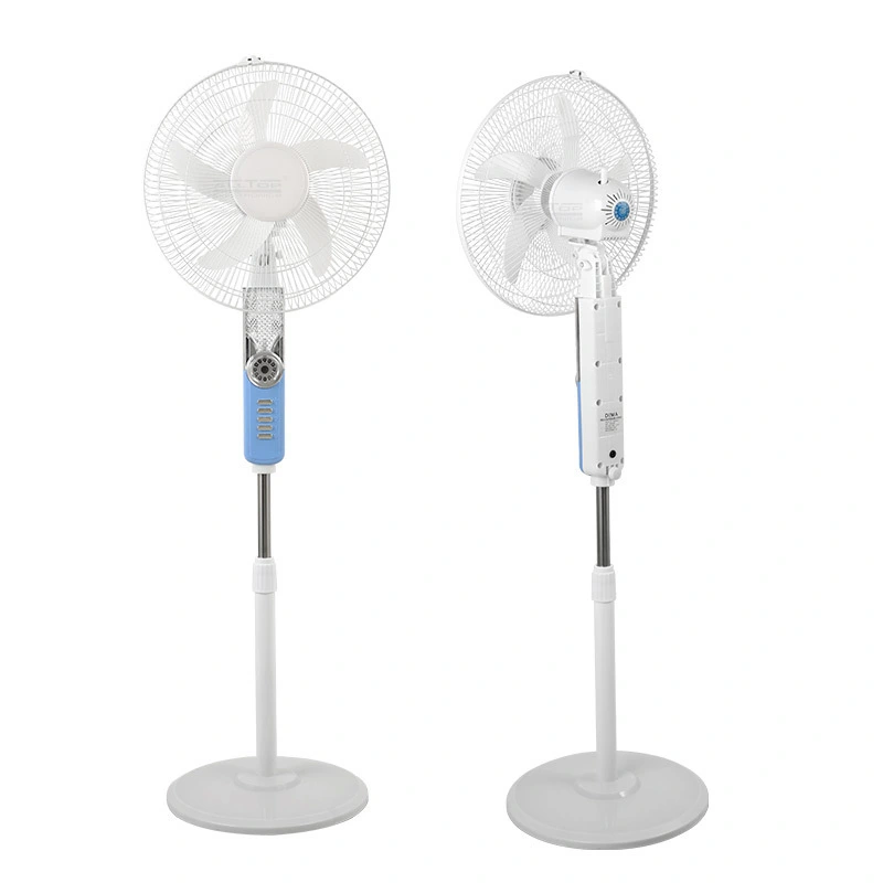 Hot selling 16 inch five-leaf bionic fan blade three-wind Speed solar floor fan with remote control 1