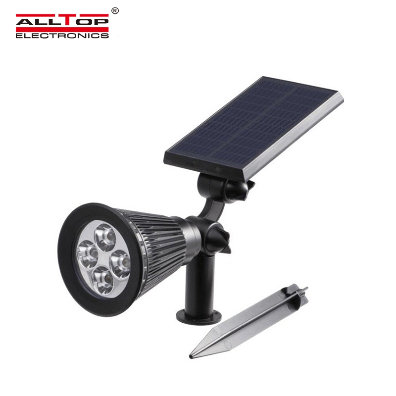ALLTOP Energy saving outdoor waterproof IP65 4w landscape RGB solar LED spike lamp 1