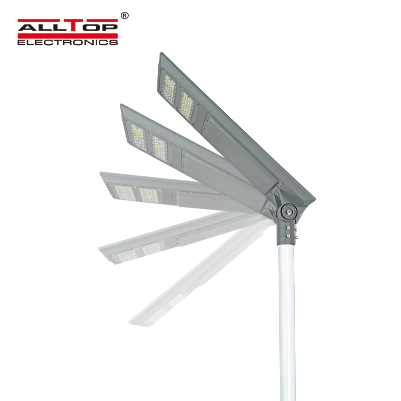 ALLTOP Cheap price outdoor lighting fixture aluminium IP65 smd 100w all in one solar led garden lamp 6