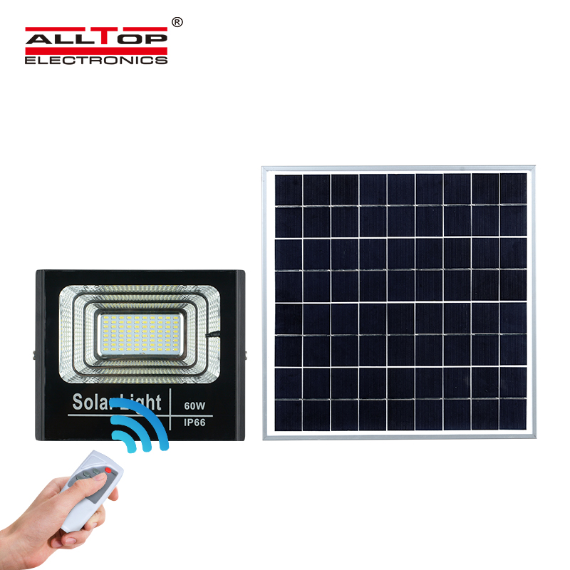 ALLTOP Best quality IP66 waterproof outdoor Aluminum 25w 40w 60w 100w led solar flood light 1