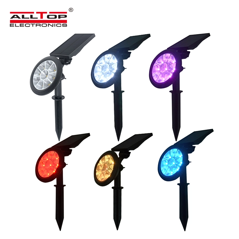 ALLTOP New Solar Spotlight LED Landscape Lamps solar Garden lights with RGB change 1