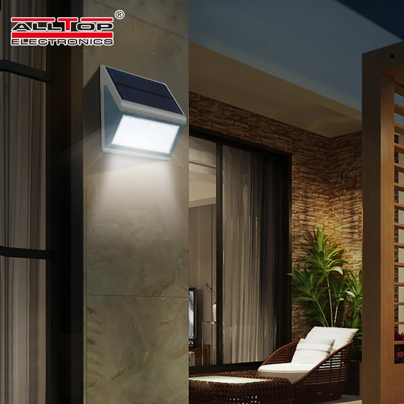 ALLTOP High quality outdoor waterproof IP65 solar sensor 3watt 5watt led wall lamp 1