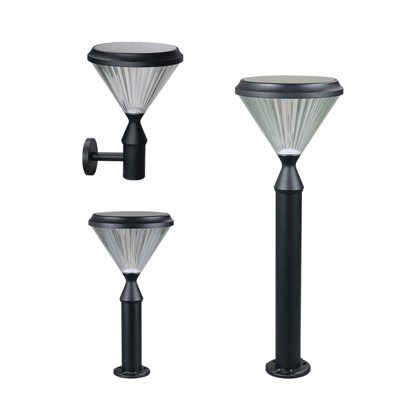 ALLTOP Modern IP65 Aluminum 5W Outdoor Led Bollard Light Waterproof All In One Solar LED Garden Lawn lamp 1
