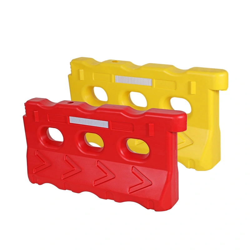 High quality red and yellow water filled red plastic road traffic barrier 1