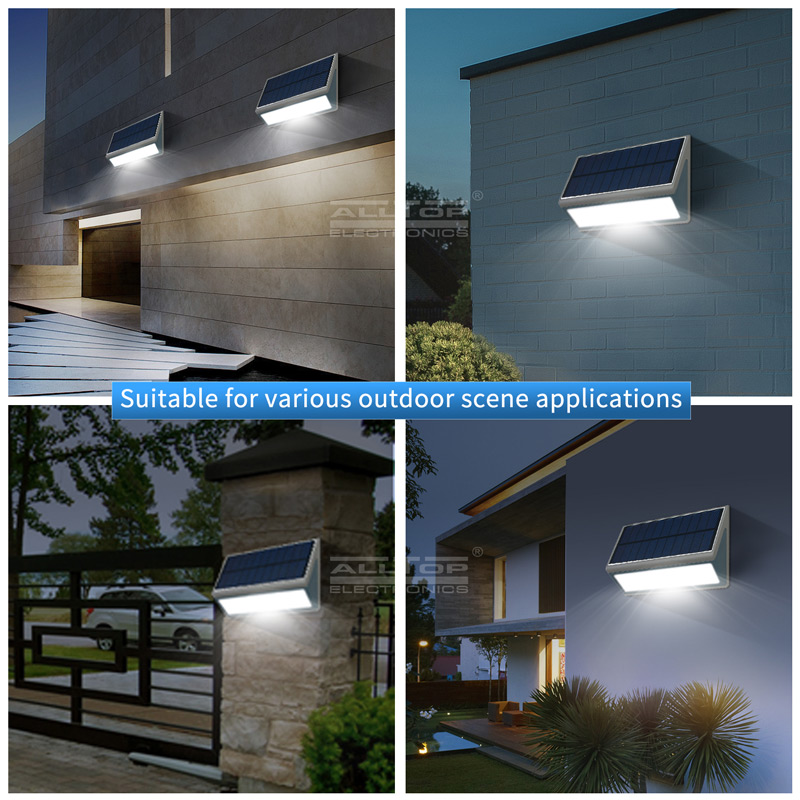 ALLTOP High quality Bright Outdoor Waterproof 3W 5W Solar led wall lamp 6