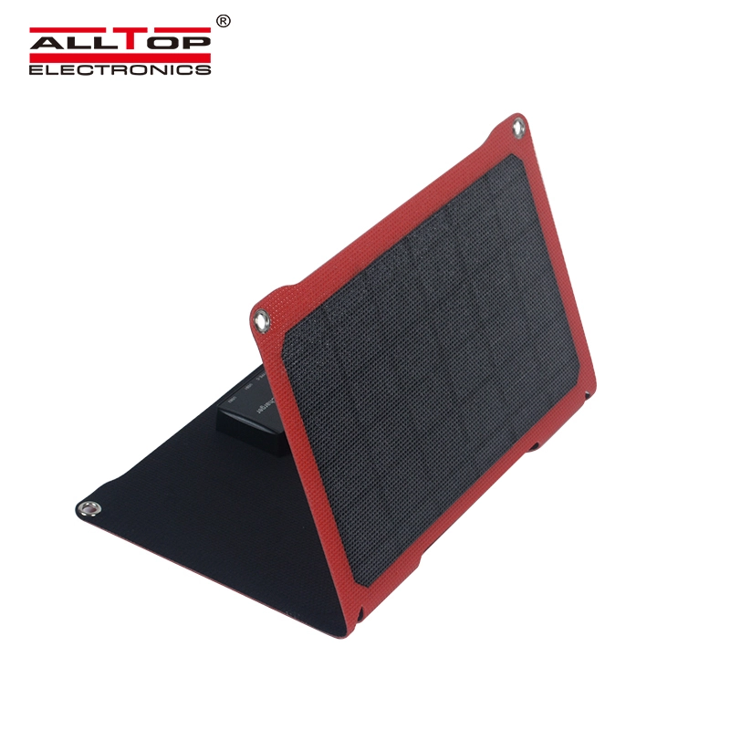 ALLTOP Waterproof fabric portable foldable blanket 14w folding solar panel with short circuit protection 1
