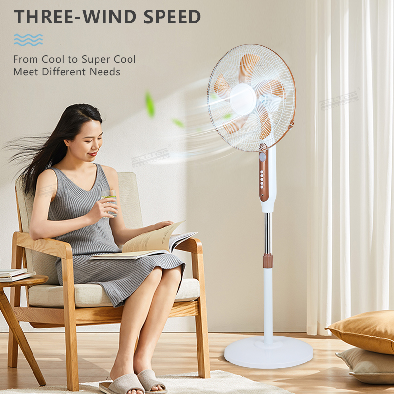 ALLTOP 16 inch rechargeable solar table fan with solar panel 6