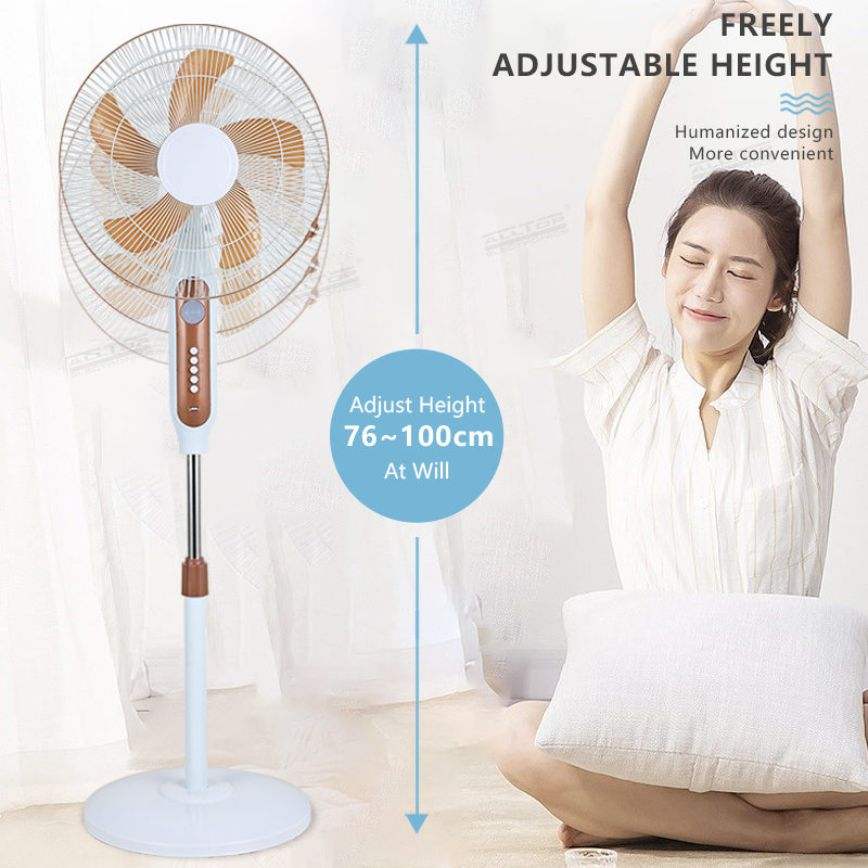 ALLTOP 16 inch rechargeable solar table fan with solar panel 9