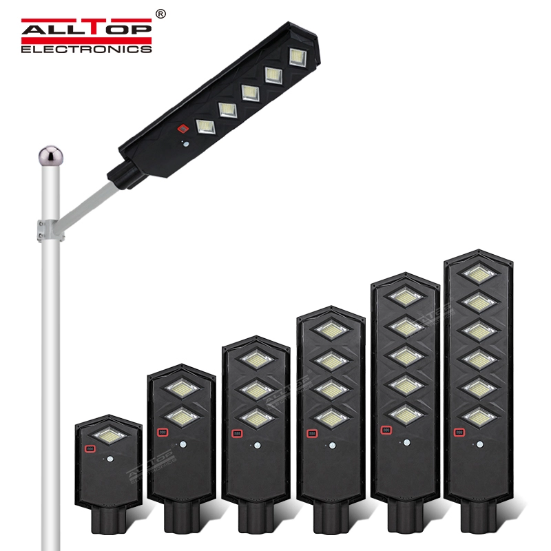 ALLTOP New Arrival 50w 100w 150w 200w 250w 300w Ip65 Waterproof ABS Smd Outdoor All In One Solar Led Street Light 1