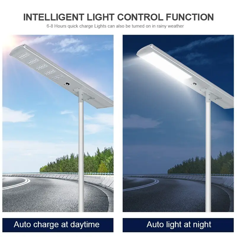 Best Price 60w all in one solar street light company 8