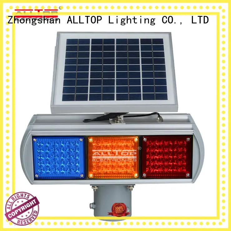 flashing sided barricade ALLTOP Brand solar traffic light 1