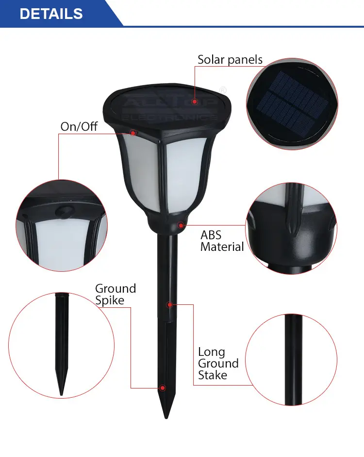 classical solar led garden light factory company for decoration 8