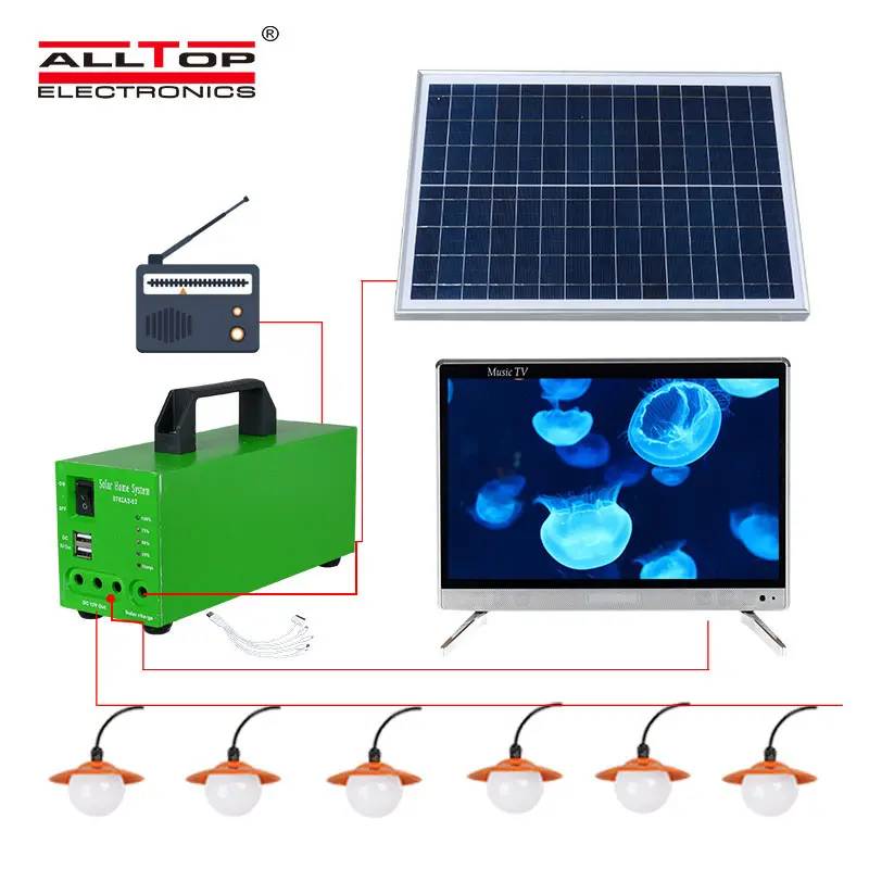 ALLTOP energy-saving solar led lighting kit system factory direct supply for battery backup 3