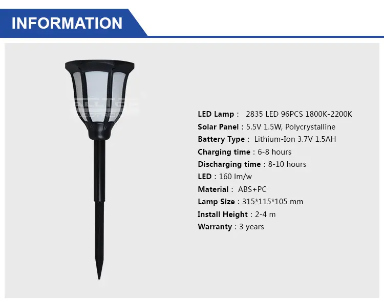 classical solar led garden light factory company for decoration 3