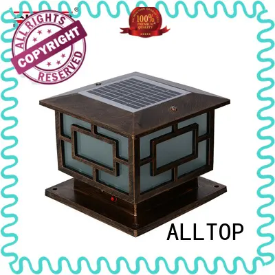 ALLTOP fancy design solar powered light post supplier for decoration 1