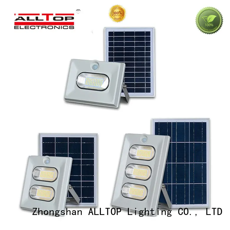 ALLTOP square solar powered flood light dusk to dawn outdoor brightness for spotlight 1