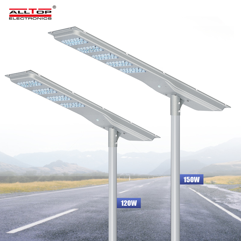 New Outdoor Waterproof 120w 150w Integrated All in One Led Solar Street Light 5