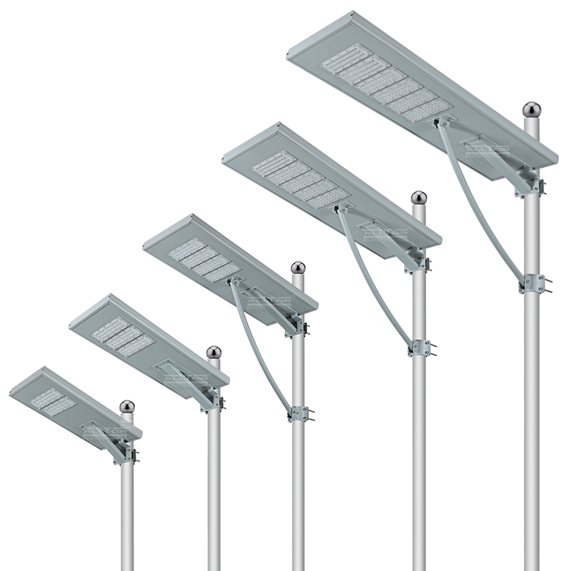 ALLTOP High quality outdoor courtyard lighting ip65 smd 60W 90W 120W 150W 180W integrated all in one led solar street light 5